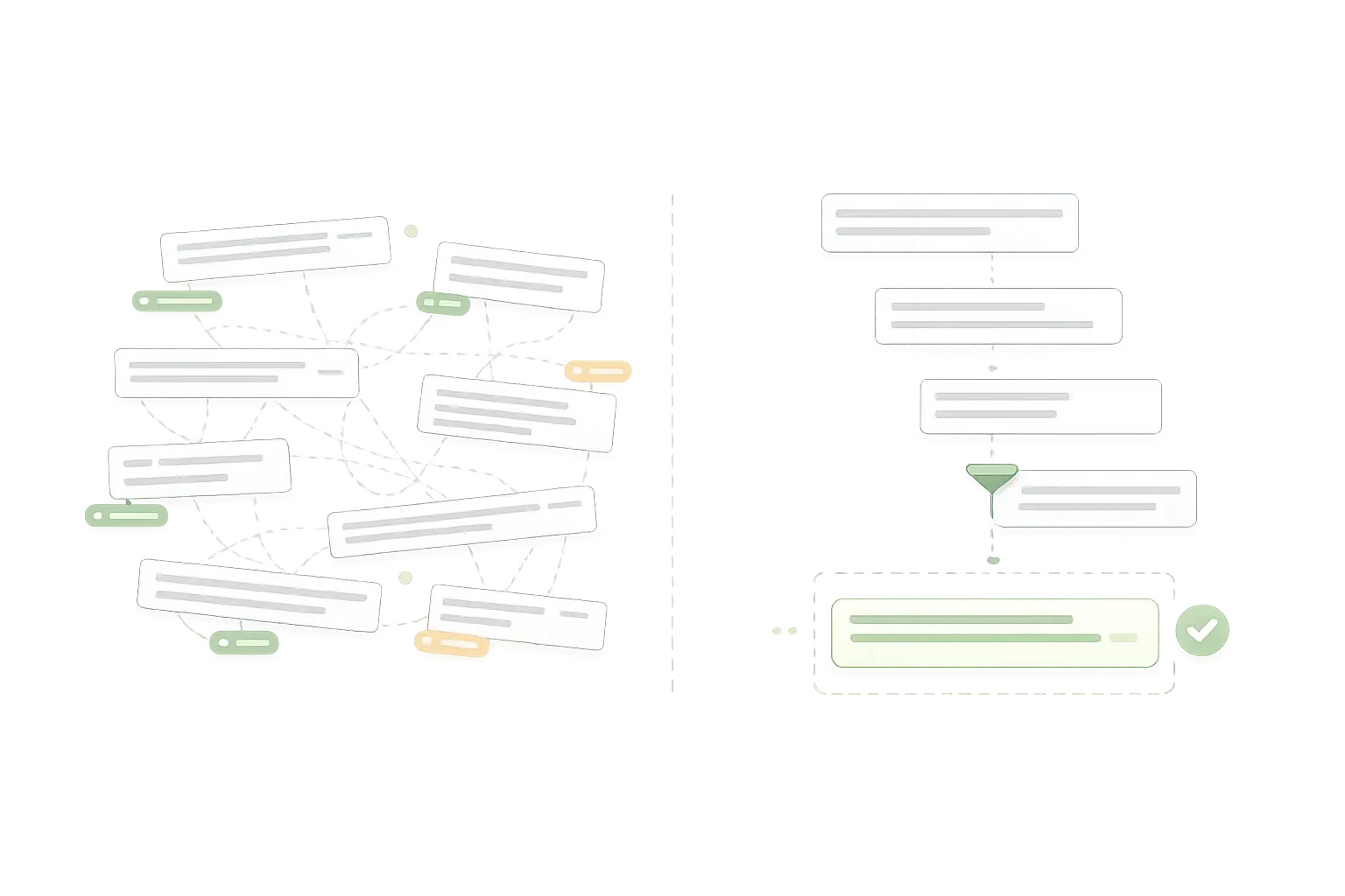comparison of bad vs good seo blog titles showing messy vs structured title optimization process